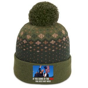 Trump Best Not Miss 2024 Election Design The Baniff Cuffed Pom Beanie