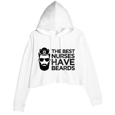 The Best Nurses Have Beards Funny Nurse Crop Fleece Hoodie