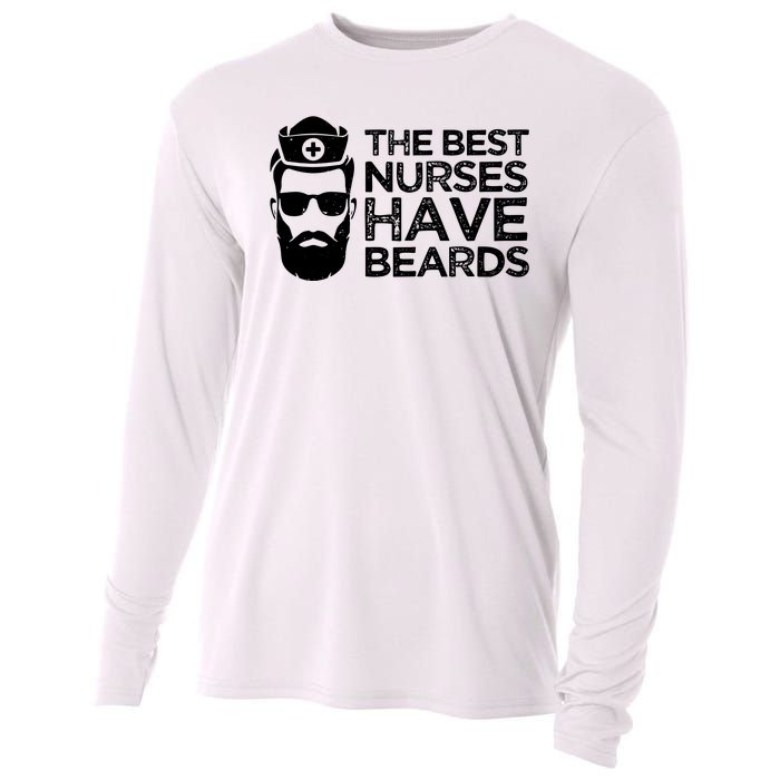 The Best Nurses Have Beards Funny Nurse Cooling Performance Long Sleeve Crew