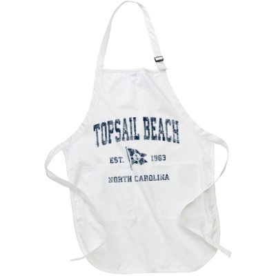 Topsail Beach Nc Vintage Sports Boat Anchor Flag Apron