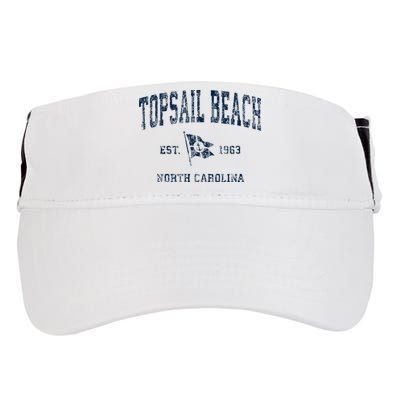 Topsail Beach Nc Vintage Sports Boat Anchor Flag Adult Drive Performance Visor