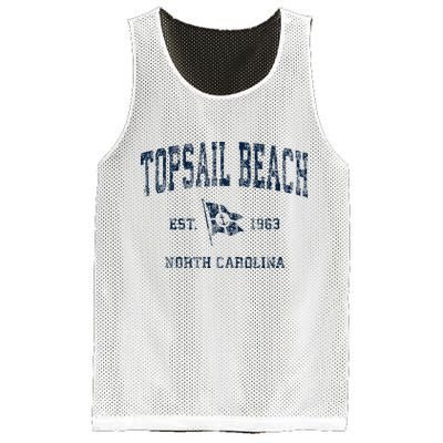 Topsail Beach Nc Vintage Sports Boat Anchor Flag Mesh Reversible Basketball Jersey Tank