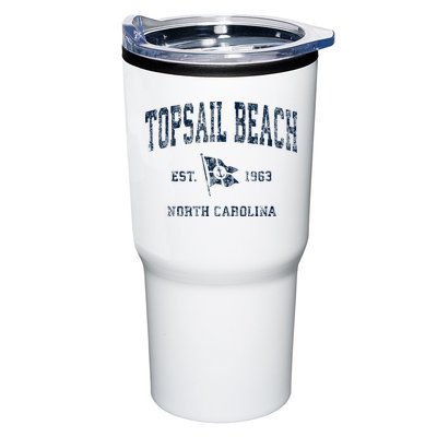 Topsail Beach Nc Vintage Sports Boat Anchor Flag Tumbler