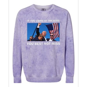 Trump Best Not Miss Bold Design Colorblast Crewneck Sweatshirt