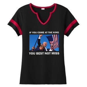 Trump Best Not Miss Bold Design Ladies Halftime Notch Neck Tee