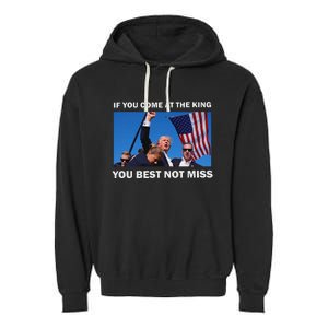 Trump Best Not Miss Bold Design Garment-Dyed Fleece Hoodie