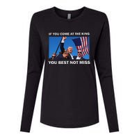 Trump Best Not Miss Bold Design Womens Cotton Relaxed Long Sleeve T-Shirt