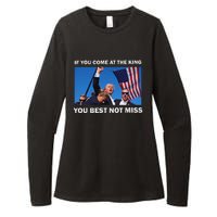 Trump Best Not Miss Bold Design Womens CVC Long Sleeve Shirt