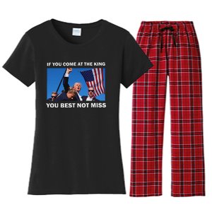 Trump Best Not Miss Bold Design Women's Flannel Pajama Set