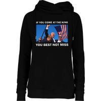 Trump Best Not Miss Bold Design Womens Funnel Neck Pullover Hood