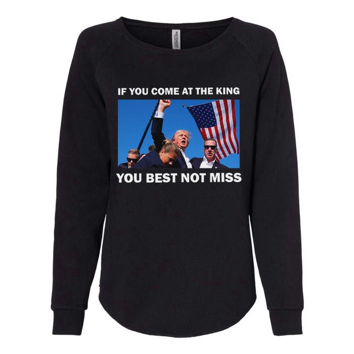 Trump Best Not Miss Bold Design Womens California Wash Sweatshirt