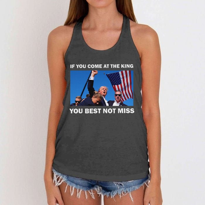 Trump Best Not Miss Bold Design Women's Knotted Racerback Tank