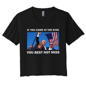 Trump Best Not Miss Bold Design Women's Crop Top Tee