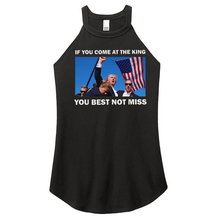 Trump Best Not Miss Bold Design Women's Perfect Tri Rocker Tank