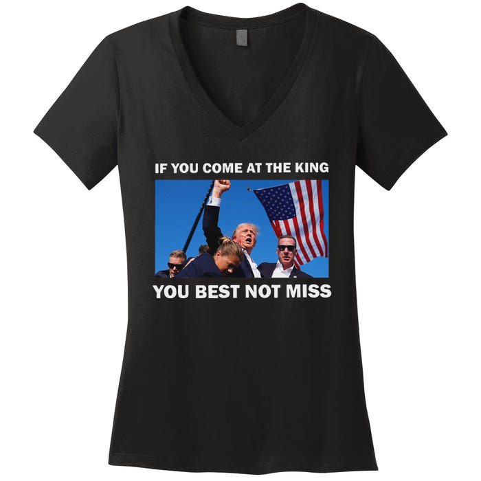 Trump Best Not Miss Bold Design Women's V-Neck T-Shirt