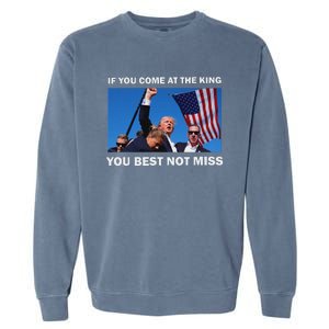 Trump Best Not Miss Bold Design Garment-Dyed Sweatshirt