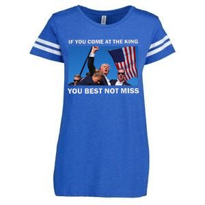 Trump Best Not Miss Bold Design Enza Ladies Jersey Football T-Shirt