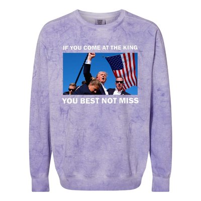 Trump Best Not Miss Tank Top Colorblast Crewneck Sweatshirt