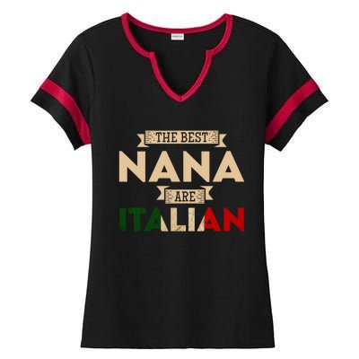 The Best Nana Are Italian Flag Funny Italian Papa Funny Gift Ladies Halftime Notch Neck Tee