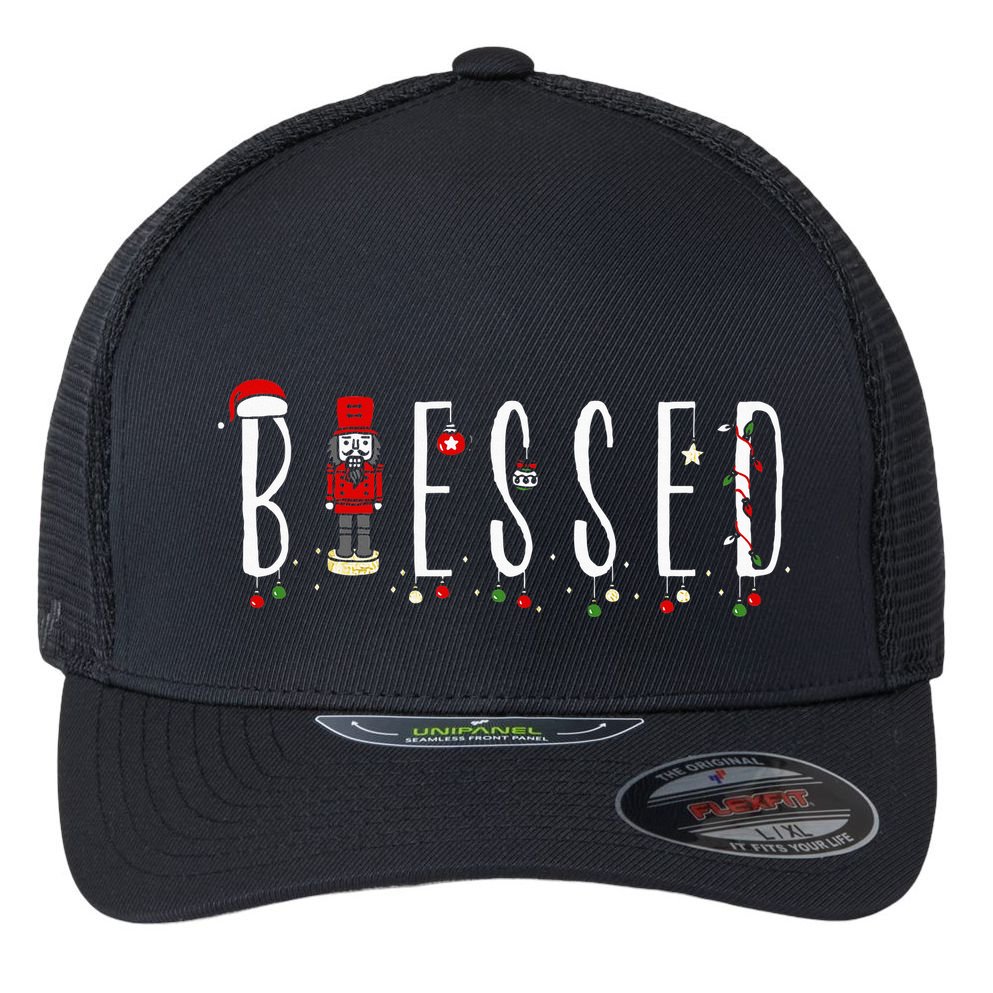 Trendy Blessed Nutcracker Flexfit Unipanel Trucker Cap