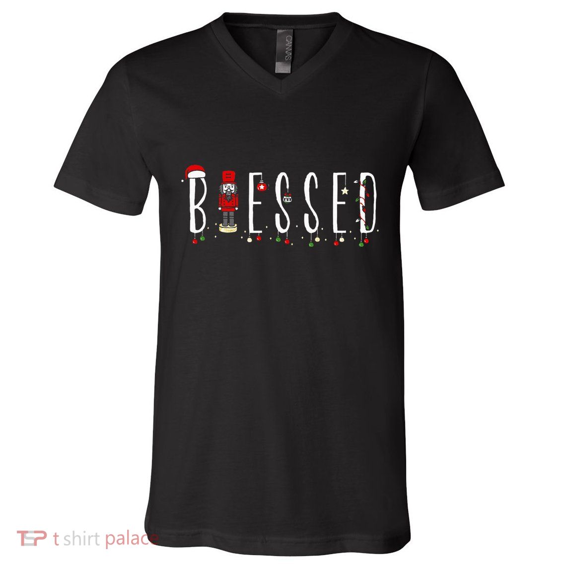 Trendy Blessed Nutcracker V-Neck T-Shirt