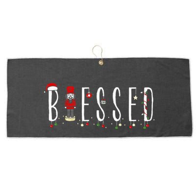 Trendy Blessed Nutcracker Large Microfiber Waffle Golf Towel