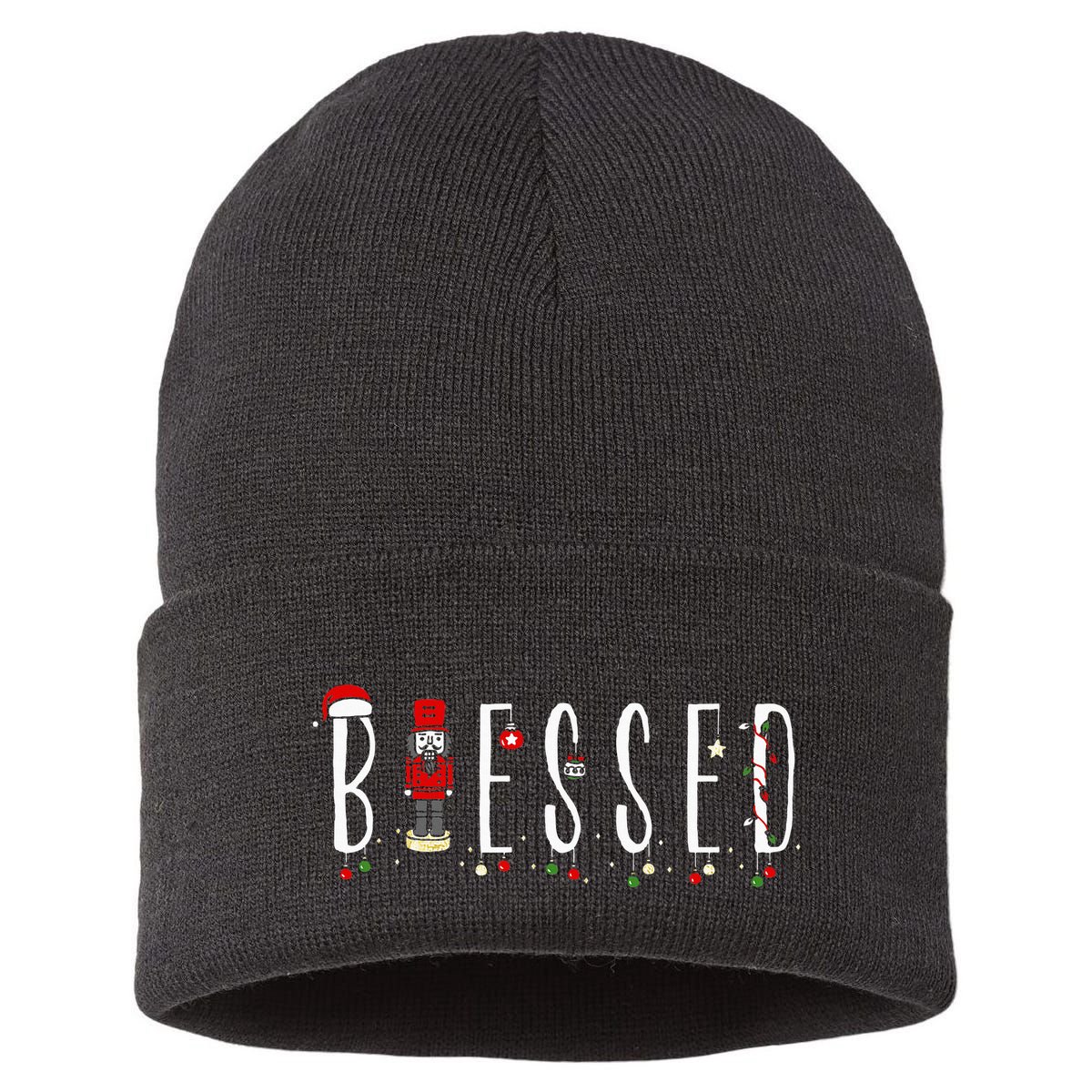 Trendy Blessed Nutcracker Sustainable Knit Beanie