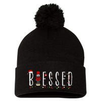 Trendy Blessed Nutcracker Pom Pom 12in Knit Beanie