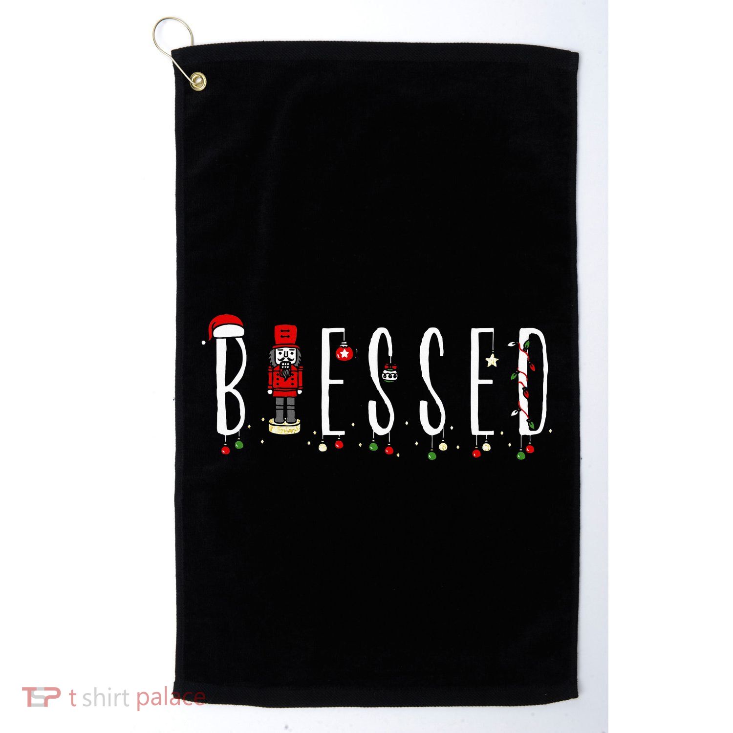 Trendy Blessed Nutcracker Golf Towel