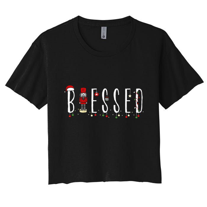 Trendy Blessed Nutcracker Crop Top