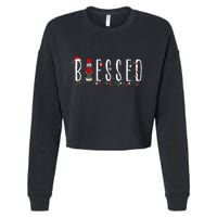 Trendy Blessed Nutcracker Cropped Pullover Crew
