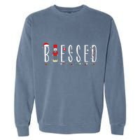 Trendy Blessed Nutcracker Garment-Dyed Sweatshirt