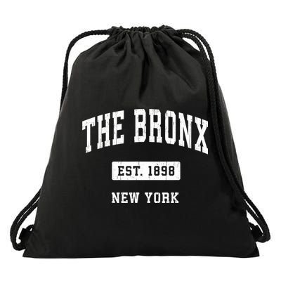 The Bronx New York Ny Vintage Established Sports Drawstring Bag