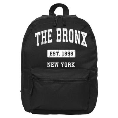 The Bronx New York Ny Vintage Established Sports 16 in Basic Backpack