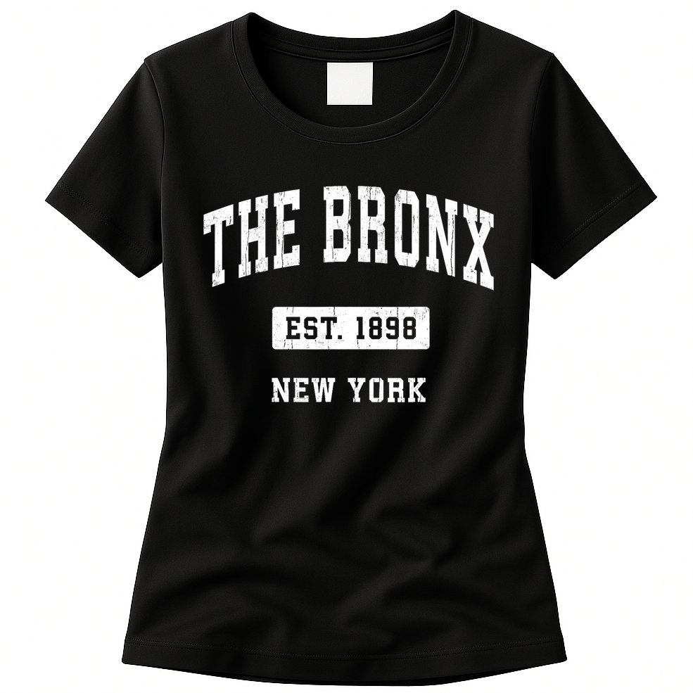 The Bronx New York Ny Vintage Established Sports Womens T-Shirt