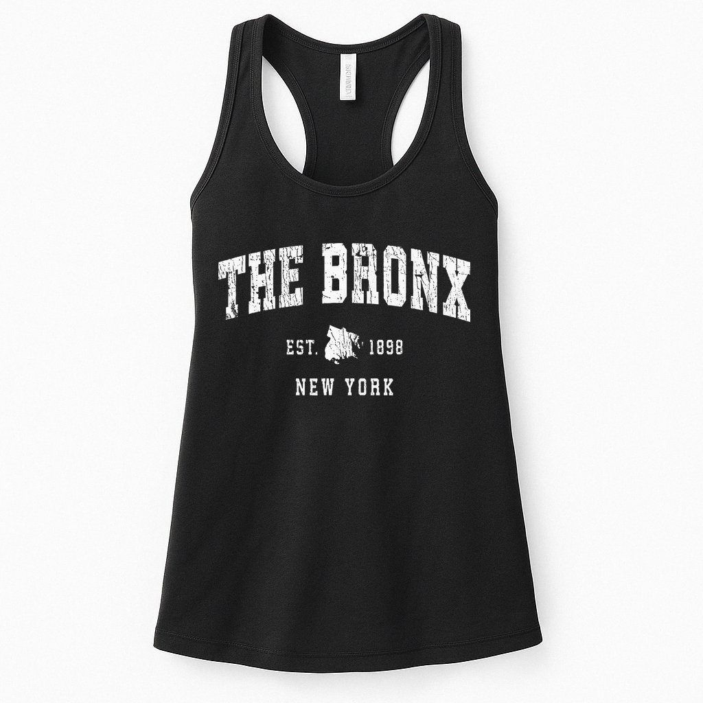The Bronx New York Ny Vintage Athletic Sports Design Womens Tank Top