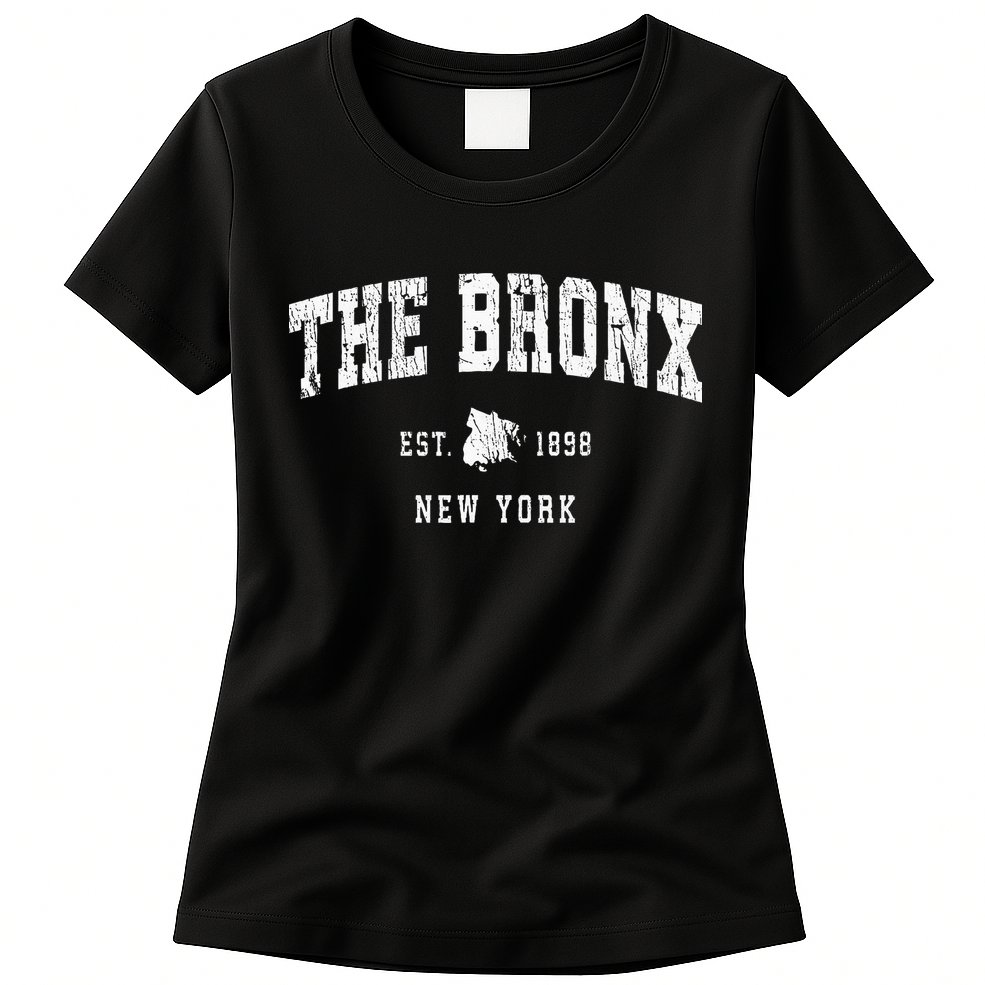 The Bronx New York Ny Vintage Athletic Sports Design Womens T-Shirt