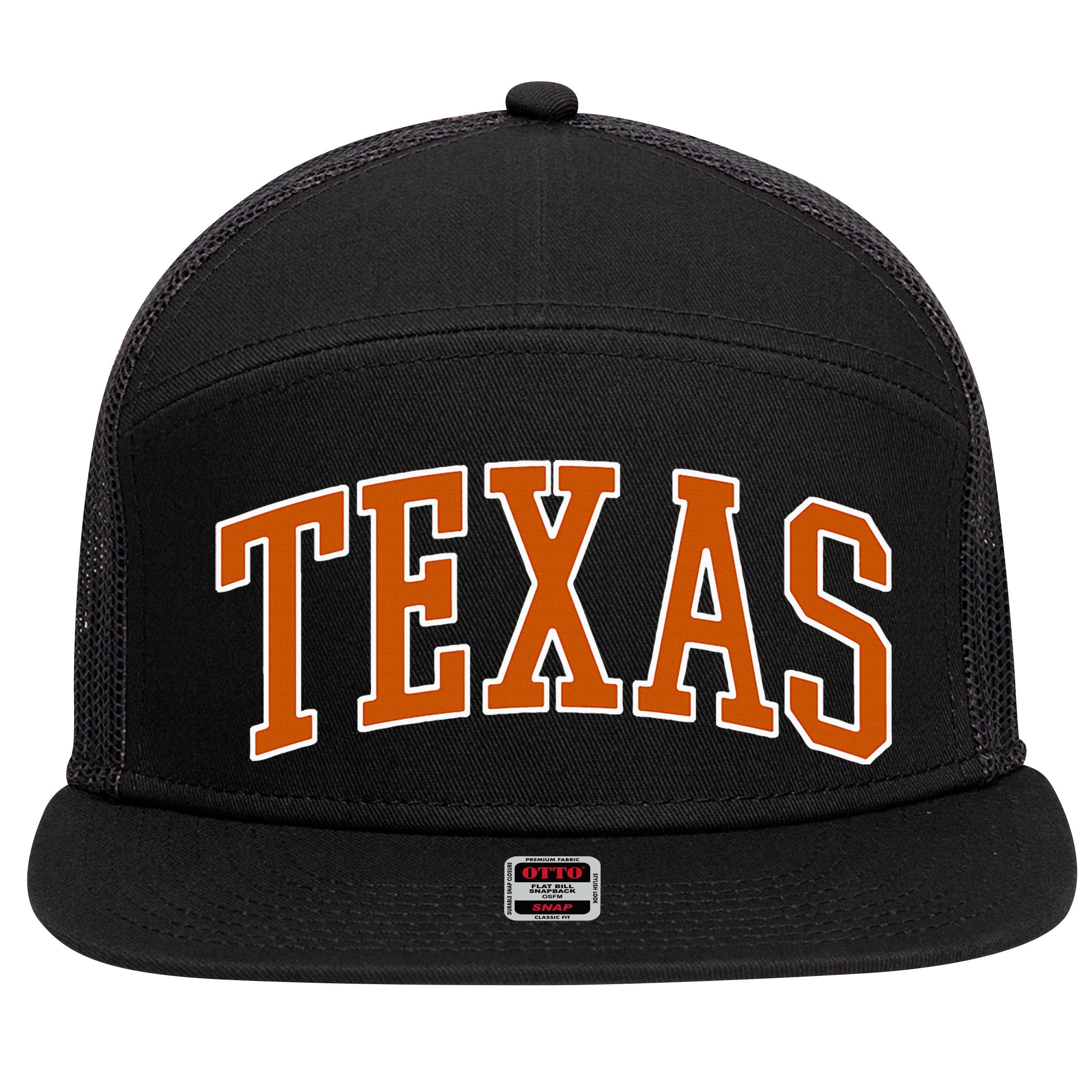 The Best Outfits & Accessories For Texas Lovers 7 Panel Mesh Trucker Snapback Hat