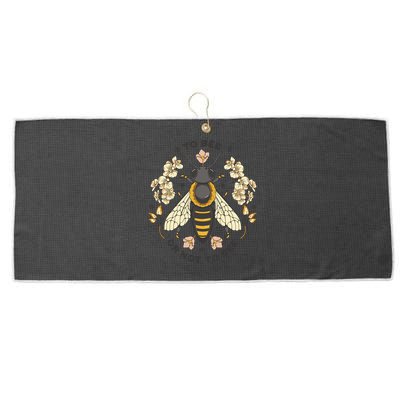 To Bee Or Not To Bee Bumblebee Spring Large Microfiber Waffle Golf Towel