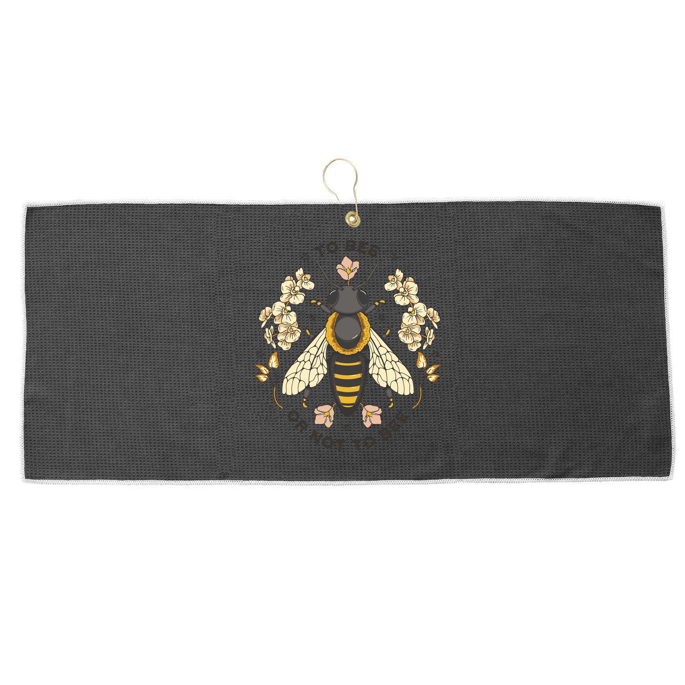 To Bee Or Not To Bee Bumblebee Spring Large Microfiber Waffle Golf Towel