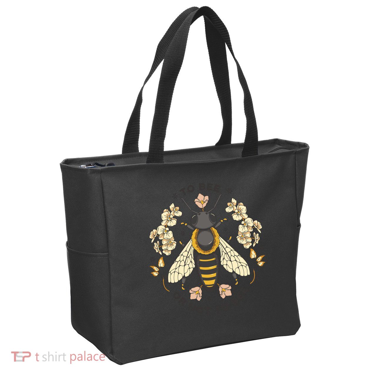 To Bee Or Not To Bee Bumblebee Spring Zip Tote Bag