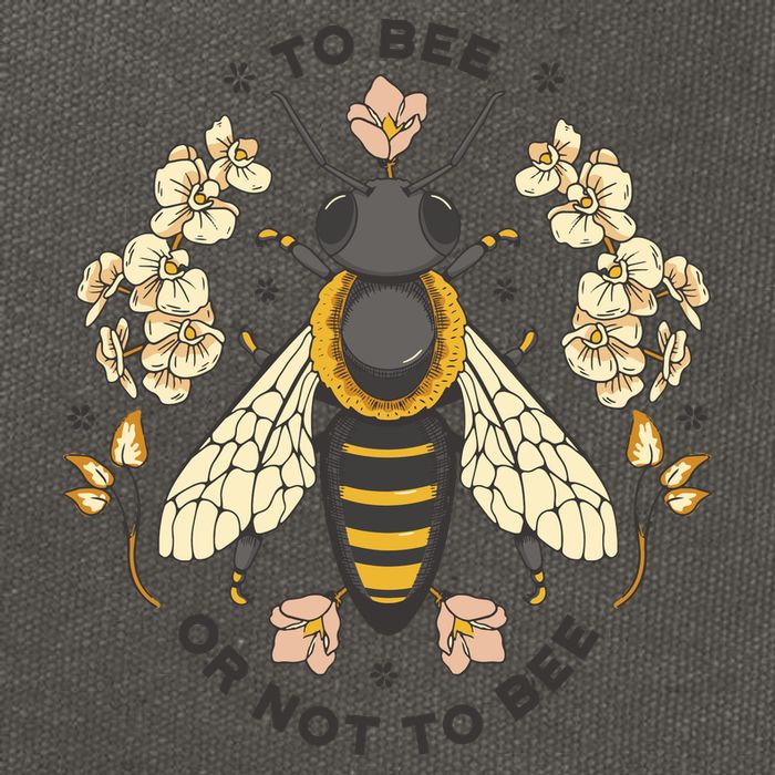 To Bee Or Not To Bee Bumblebee Spring Cotton Canvas Backpack