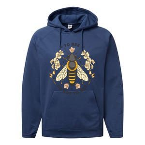 To Bee Or Not To Bee Bumblebee Spring Performance Fleece Hoodie