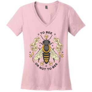 To Bee Or Not To Bee Bumblebee Spring Women's V-Neck T-Shirt