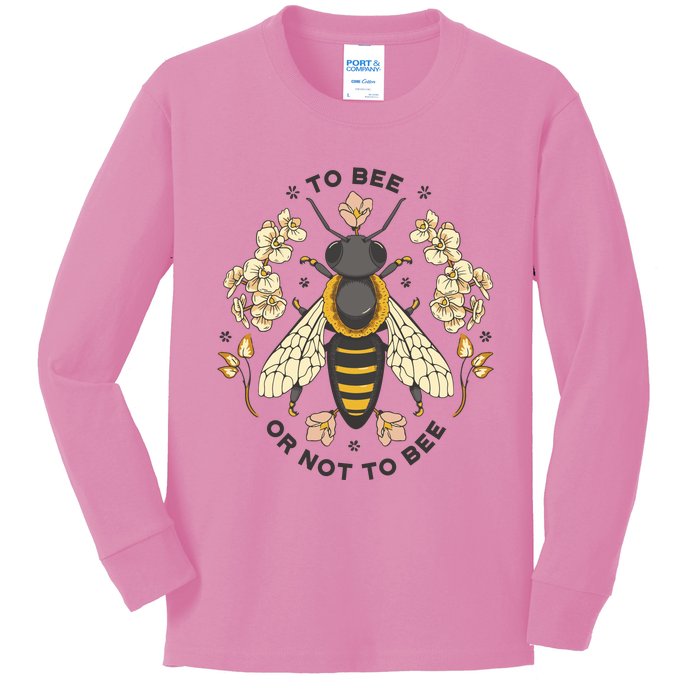 To Bee Or Not To Bee Bumblebee Spring Kids Long Sleeve Shirt