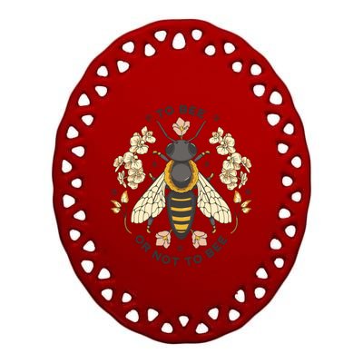 To Bee Or Not To Bee Bumblebee Spring Ceramic Oval Ornament