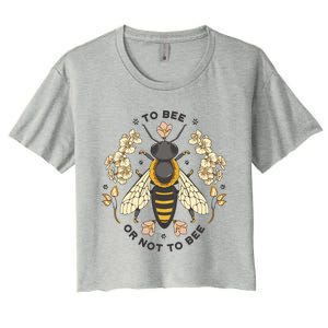 To Bee Or Not To Bee Bumblebee Spring Women's Crop Top Tee