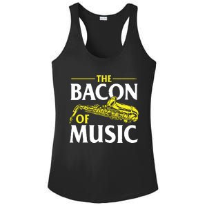 The Bacon Of Music Saxophone Player Saxophonist Jazz Ladies PosiCharge Competitor Racerback Tank