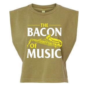 The Bacon Of Music Saxophone Player Saxophonist Jazz Garment-Dyed Women's Muscle Tee