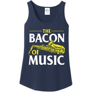 The Bacon Of Music Saxophone Player Saxophonist Jazz Ladies Essential Tank